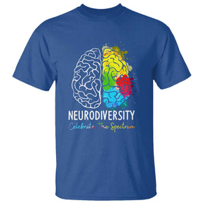 Proud Autism T Shirt Neurodiversity Celebrate The Spectrum TS01 Royal Blue Printyourwear