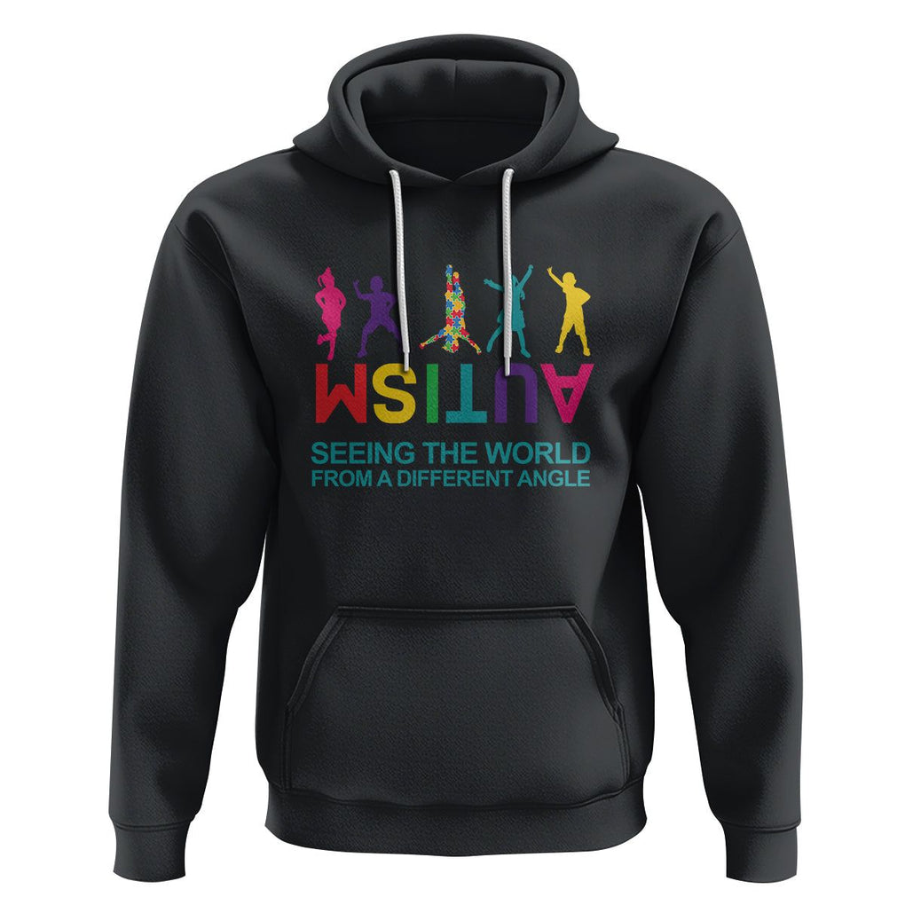 Proud Autism Hoodie Seeing The World From A Different Angle TS01 Black Printyourwear