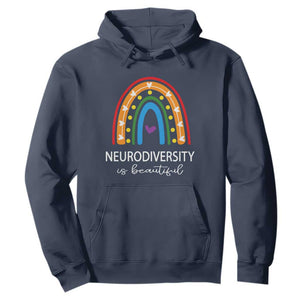 Heart Autism Awareness Hoodie Neurodiversity Is Beautiful TS01 Navy Printyourwear