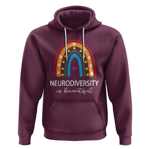 Heart Autism Awareness Hoodie Neurodiversity Is Beautiful TS01 Maroon Printyourwear