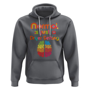 Proud Autism Hoodie Normal Is Just A Dryer Setting Neurodiversity Brain TS01 Charcoal Printyourwear