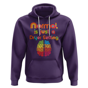 Proud Autism Hoodie Normal Is Just A Dryer Setting Neurodiversity Brain TS01 Purple Printyourwear