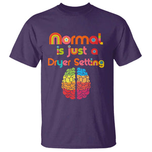 Proud Autism T Shirt Normal Is Just A Dryer Setting Neurodiversity Brain TS01 Purple Printyourwear