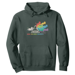 Cat Autism Hoodie Seeing The World Form A Different Angle TS01 Dark Forest Green Printyourwear