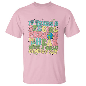 Embrace Autism T Shirt It Takes A Special Person To Hear What A Child Cannot Say TS01 Light Pink Printyourwear