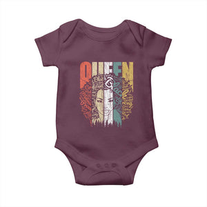 Black History Education Baby Onesie For Women Educated Strong Black Queen TS01 Maroon Print Your Wear