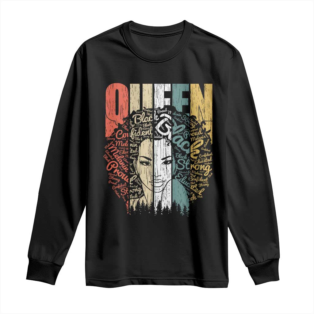 Black History Education Long Sleeve Shirt For Women Educated Strong Black Queen TS01 Black Print Your Wear