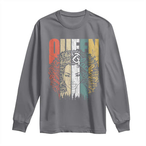 Black History Education Long Sleeve Shirt For Women Educated Strong Black Queen TS01 Charcoal Print Your Wear