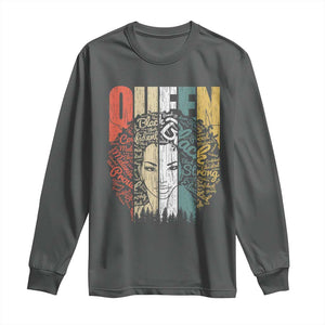 Black History Education Long Sleeve Shirt For Women Educated Strong Black Queen TS01 Dark Heather Print Your Wear