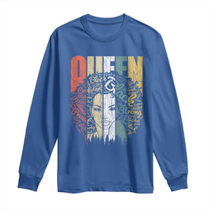 Black History Education Long Sleeve Shirt For Women Educated Strong Black Queen TS01 Royal Blue Print Your Wear