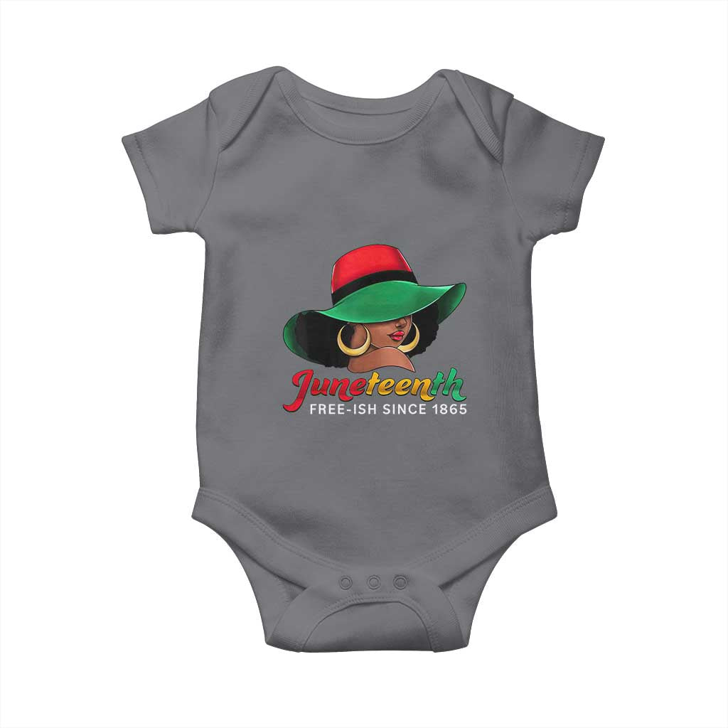Juneteenth 1865 Baby Onesie Celebrating Black Freedom Day TS01 Charcoal Print Your Wear