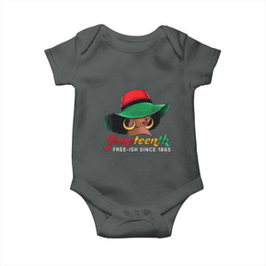 Juneteenth 1865 Baby Onesie Celebrating Black Freedom Day TS01 Dark Heather Print Your Wear