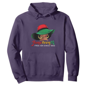 Juneteenth for Women Hoodie Celebrating Black Freedom Day 1865 TS01 Purple Printyourwear