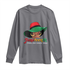 Juneteenth 1865 Long Sleeve Shirt Celebrating Black Freedom Day TS01 Charcoal Print Your Wear