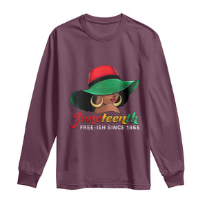 Juneteenth 1865 Long Sleeve Shirt Celebrating Black Freedom Day TS01 Maroon Print Your Wear