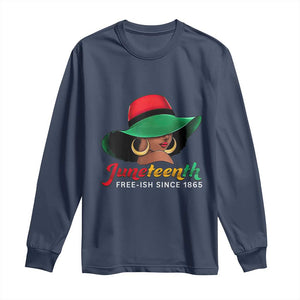 Juneteenth 1865 Long Sleeve Shirt Celebrating Black Freedom Day TS01 Navy Print Your Wear