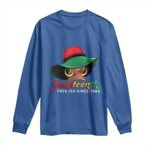 Juneteenth 1865 Long Sleeve Shirt Celebrating Black Freedom Day TS01 Royal Blue Print Your Wear