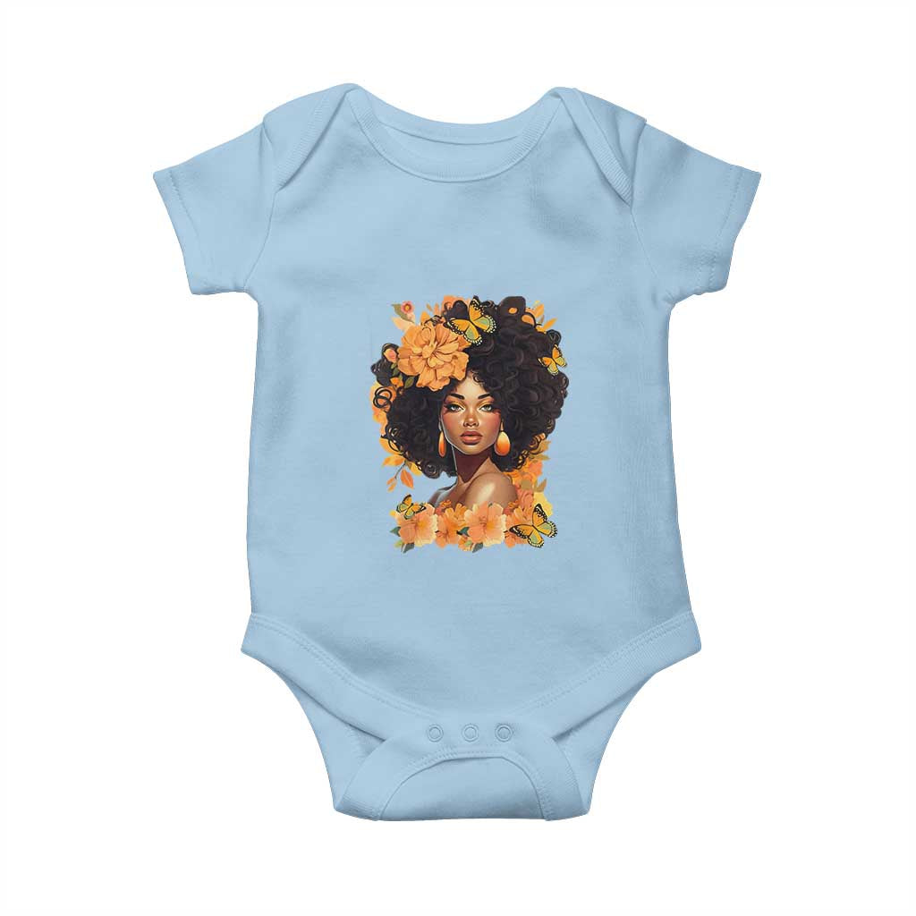 Black Women Unapologetically Dope Juneteenth Black History Baby Onesie TS01 Light Blue Print Your Wear