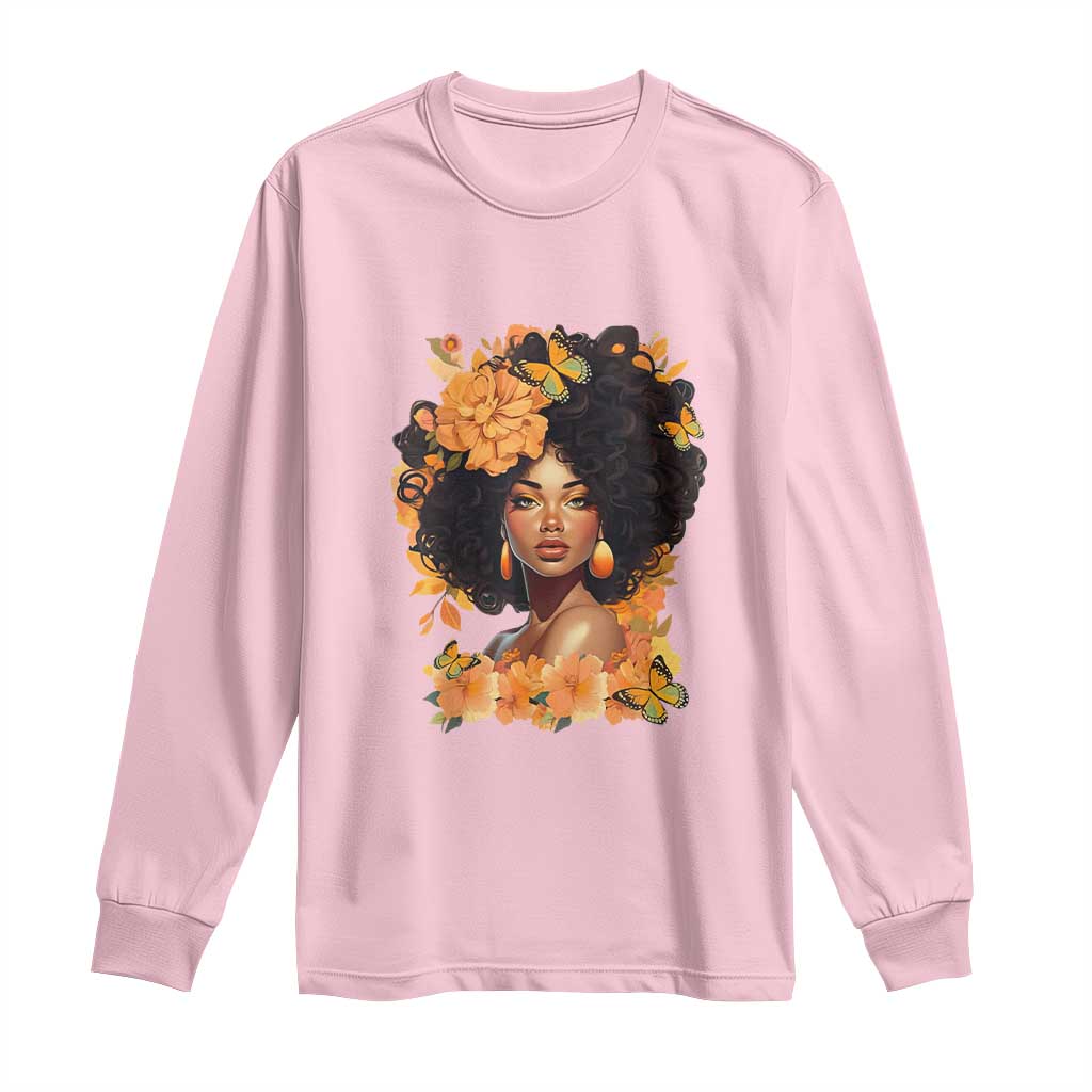 Black Women Unapologetically Dope Juneteenth Black History Long Sleeve Shirt TS01 Light Pink Print Your Wear
