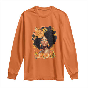 Black Women Unapologetically Dope Juneteenth Black History Long Sleeve Shirt TS01 Orange Print Your Wear