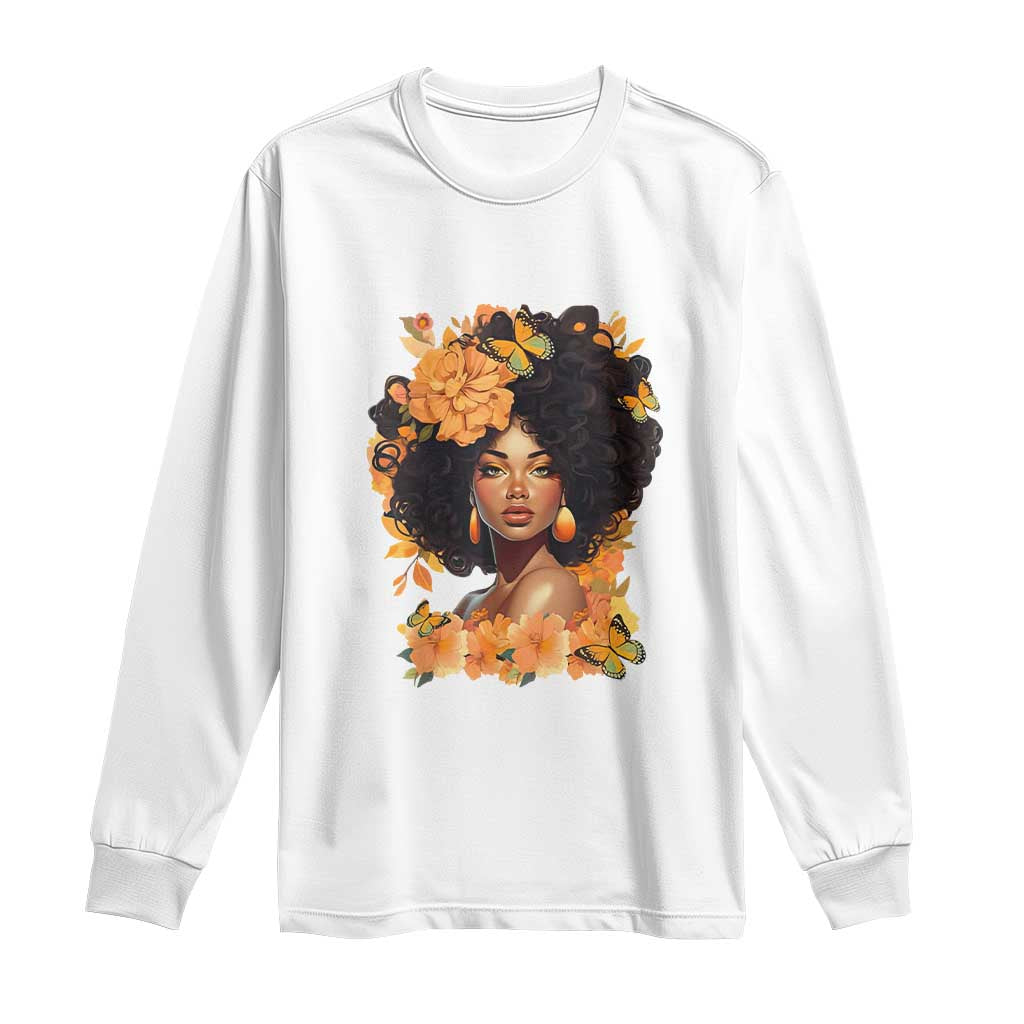 Black Women Unapologetically Dope Juneteenth Black History Long Sleeve Shirt TS01 White Print Your Wear