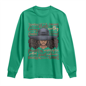 African Black History Long Sleeve Shirt African American Ladies Juneteenth TS01 Irish Green Print Your Wear