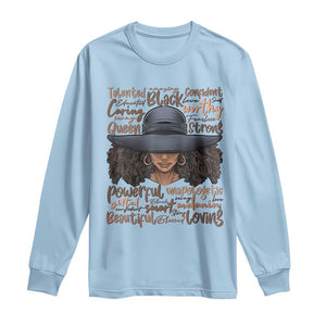 African Black History Long Sleeve Shirt African American Ladies Juneteenth TS01 Light Blue Print Your Wear