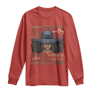 African Black History Long Sleeve Shirt African American Ladies Juneteenth TS01 Red Print Your Wear