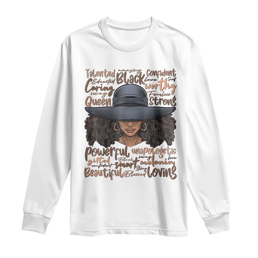 African Black History Long Sleeve Shirt African American Ladies Juneteenth TS01 White Print Your Wear