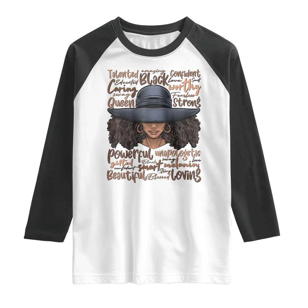 African Black History Raglan Shirt African American Ladies Juneteenth TS01 White Black Print Your Wear