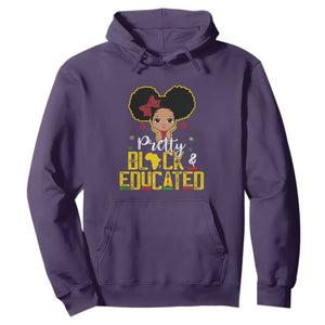 Pretty Black and Educated I Am The Strong Afro Queen Hoodie TS01 Purple Printyourwear