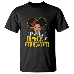 Pretty Black and Educated I Am The Strong Afro Queen T Shirt TS01 Black Printyourwear