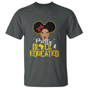 Pretty Black and Educated I Am The Strong Afro Queen T Shirt TS01 Dark Heather Printyourwear