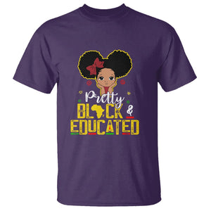 Pretty Black and Educated I Am The Strong Afro Queen T Shirt TS01 Purple Printyourwear