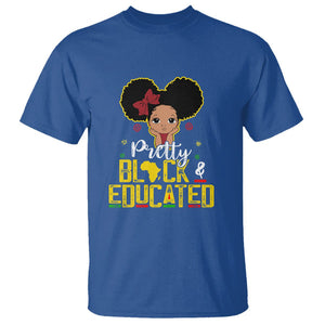 Pretty Black and Educated I Am The Strong Afro Queen T Shirt TS01 Royal Blue Printyourwear