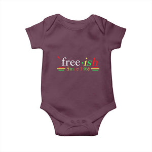 Free-ish Since 1865 Baby Onesie Juneteenth Freedom Emancipation Black History TS01 Maroon Print Your Wear