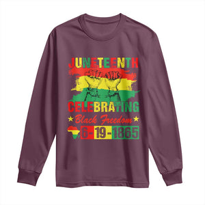 Juneteenth 1865 Long Sleeve Shirt Celebrating Black Freedom June 19th African American TS01 Maroon Print Your Wear