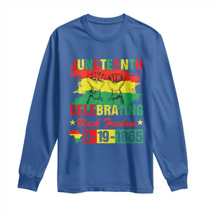 Juneteenth 1865 Long Sleeve Shirt Celebrating Black Freedom June 19th African American TS01 Royal Blue Print Your Wear