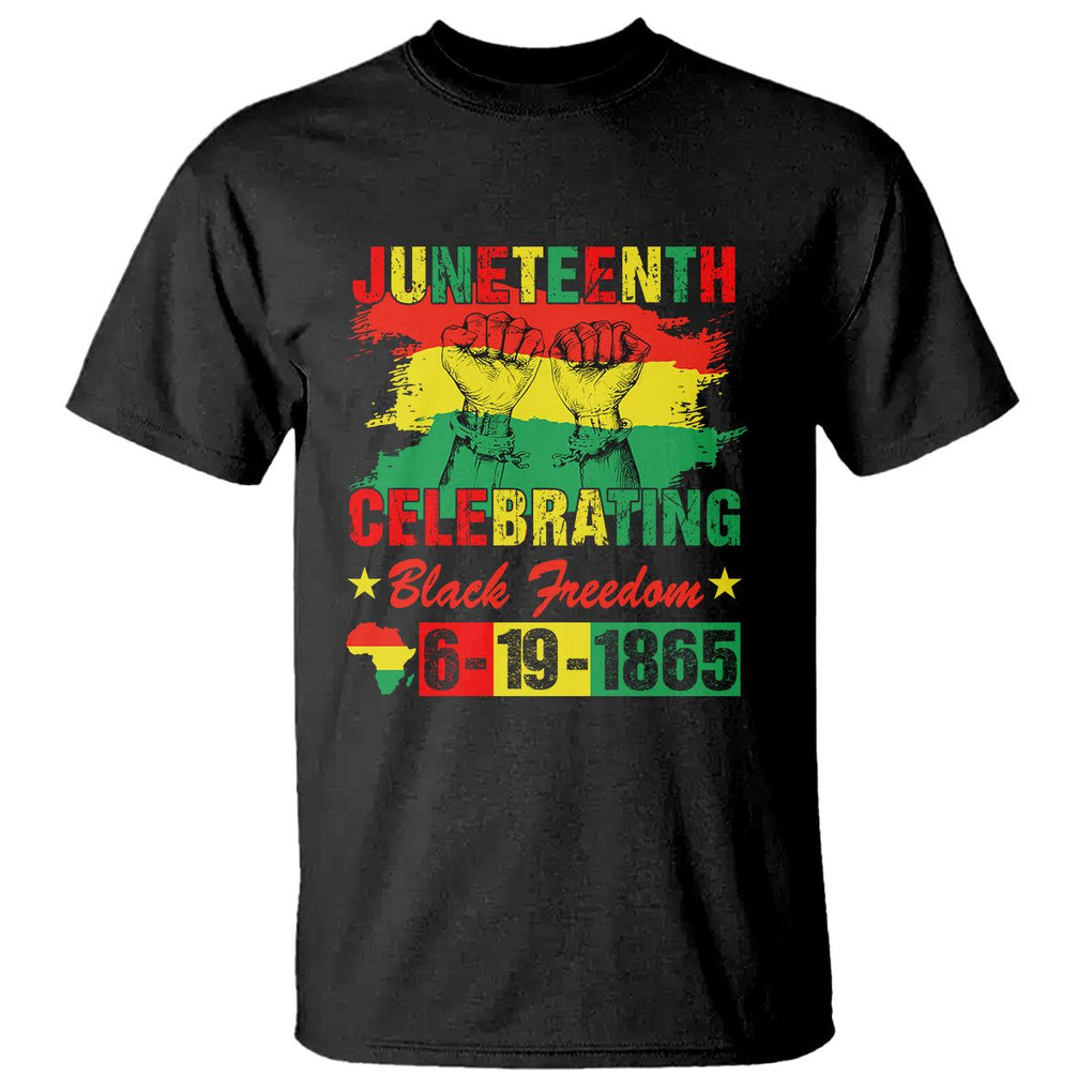 Juneteenth Celebrating Black Freedom 1865 African American T Shirt TS01 Black Printyourwear