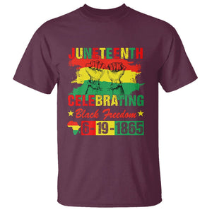 Juneteenth Celebrating Black Freedom 1865 African American T Shirt TS01 Maroon Printyourwear