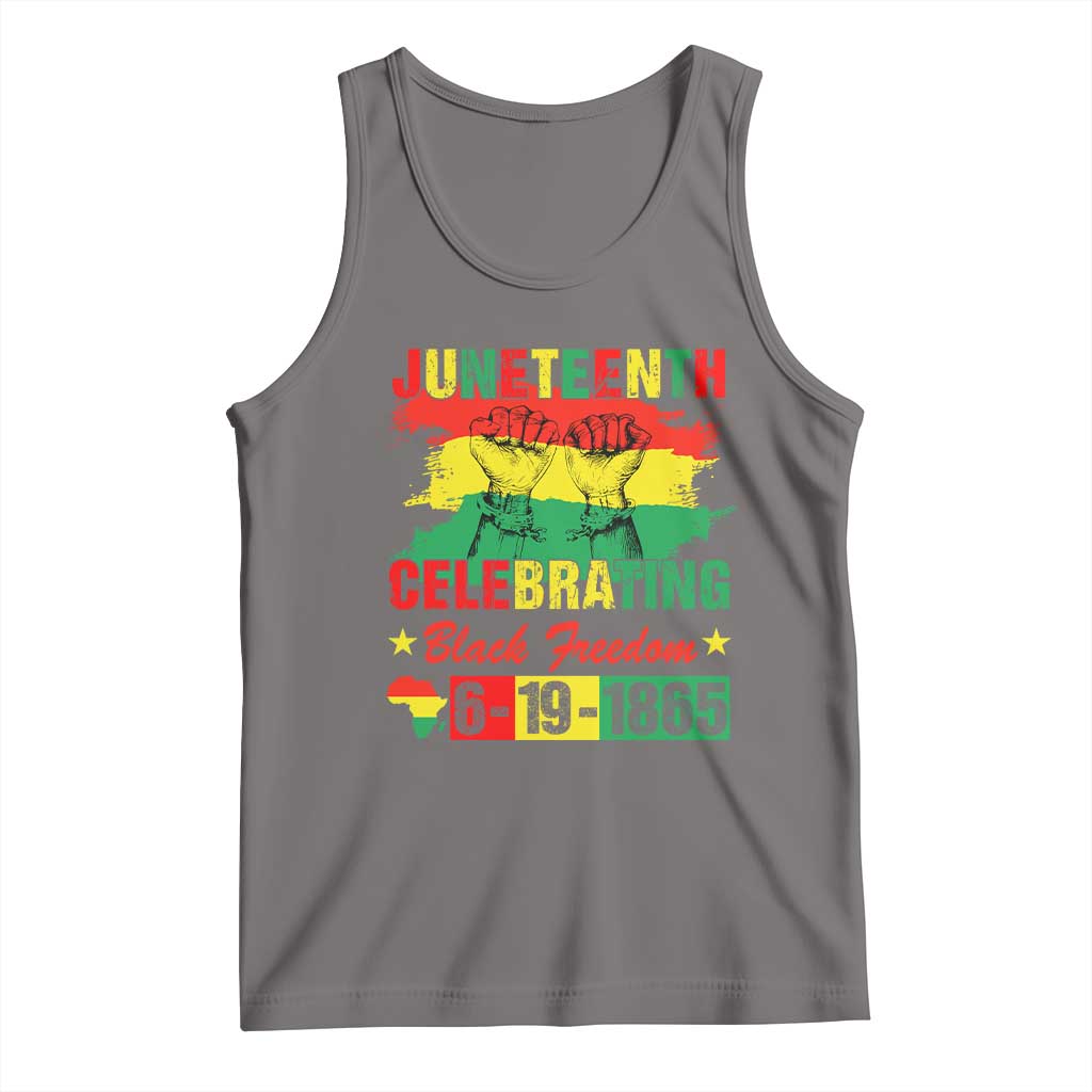 Juneteenth 1865 Tank Top Celebrating Black Freedom June 19th African American TS01 Deep Heather Print Your Wear