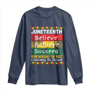 Juneteenth Is My Independence Day Long Sleeve Shirt Black Pride Melanin TS01 Navy Print Your Wear