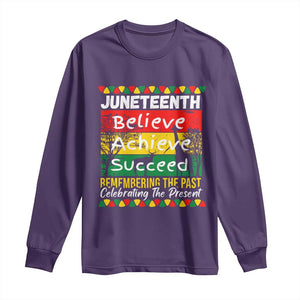 Juneteenth Is My Independence Day Long Sleeve Shirt Black Pride Melanin TS01 Purple Print Your Wear