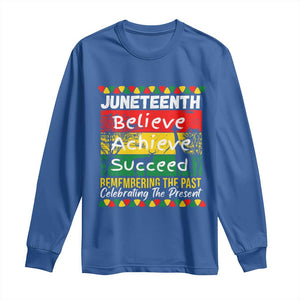 Juneteenth Is My Independence Day Long Sleeve Shirt Black Pride Melanin TS01 Royal Blue Print Your Wear