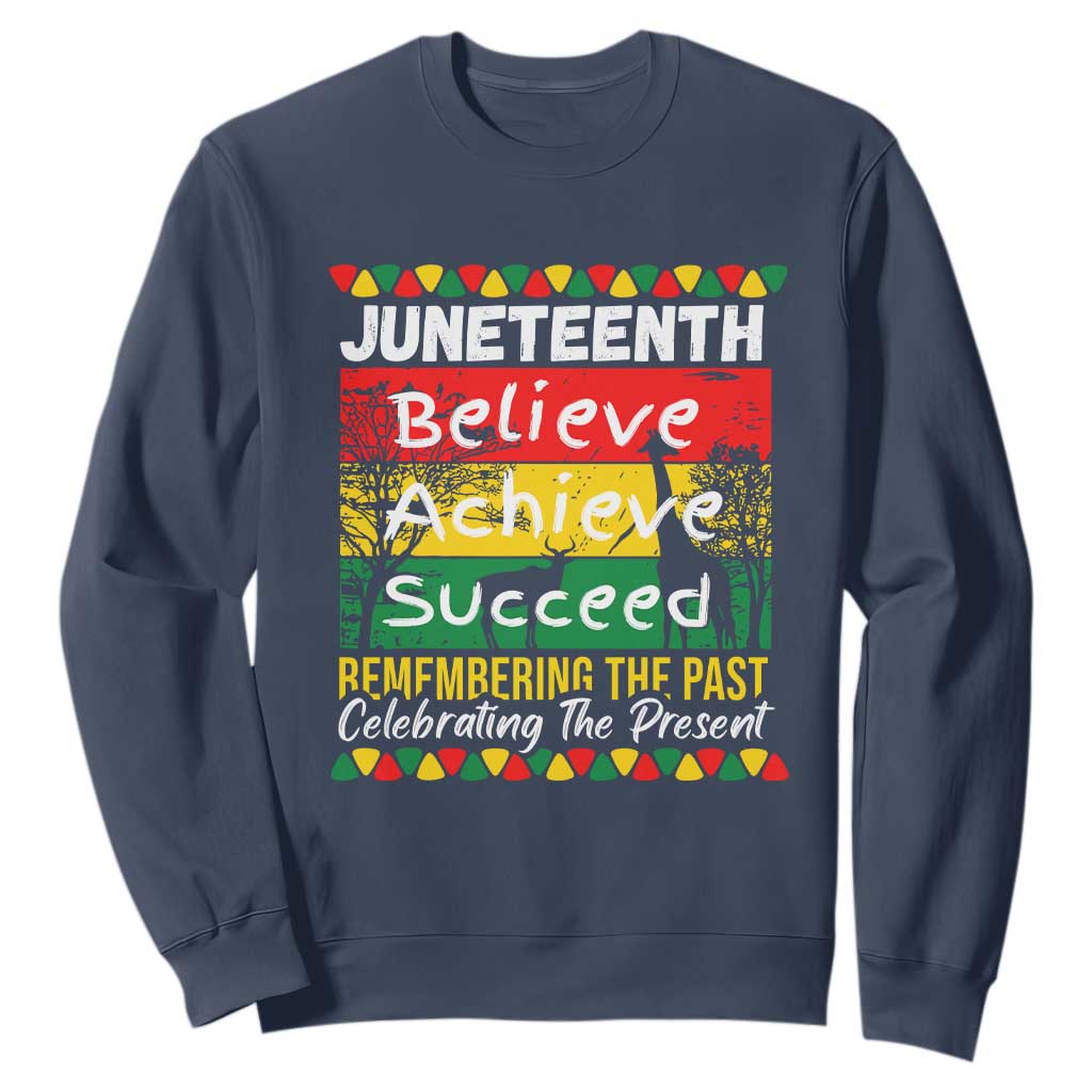 Juneteenth Is My Independence Day Black Pride Melanin Sweatshirt TS01 Navy Printyourwear