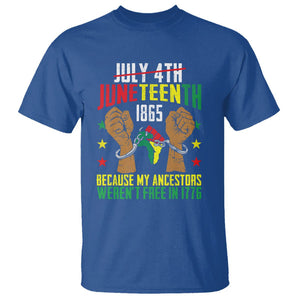 July 4Th Juneteenth T Shirt My Ancestors Weren't Free In 1776 TS01 Royal Blue Printyourwear