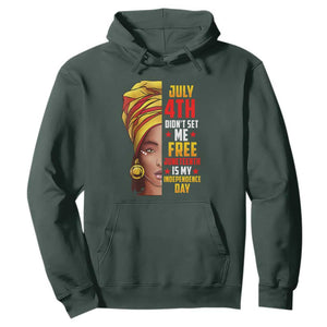 July 4th Juneteenth Hoodie For Women Juneteenth Is My Independence Day TS01 Dark Forest Green Printyourwear