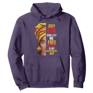 July 4th Juneteenth Hoodie For Women Juneteenth Is My Independence Day TS01 Purple Printyourwear