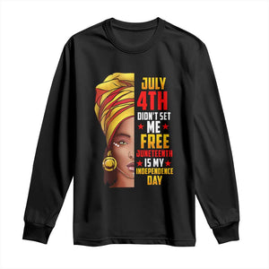 Juneteenth 1866 Long Sleeve Shirt Juneteenth Is My Independence Day for Women TS01 Black Print Your Wear