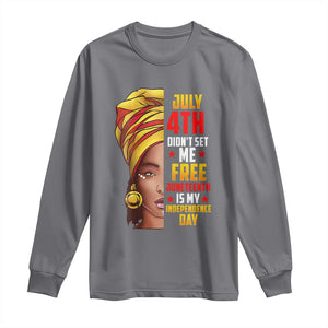 Juneteenth 1866 Long Sleeve Shirt Juneteenth Is My Independence Day for Women TS01 Charcoal Print Your Wear